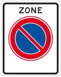 Parkeren verboden met zone bord E01