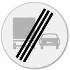 Einde verbod voor vrachtauto's om motorvoertuigen in te halen bord F04